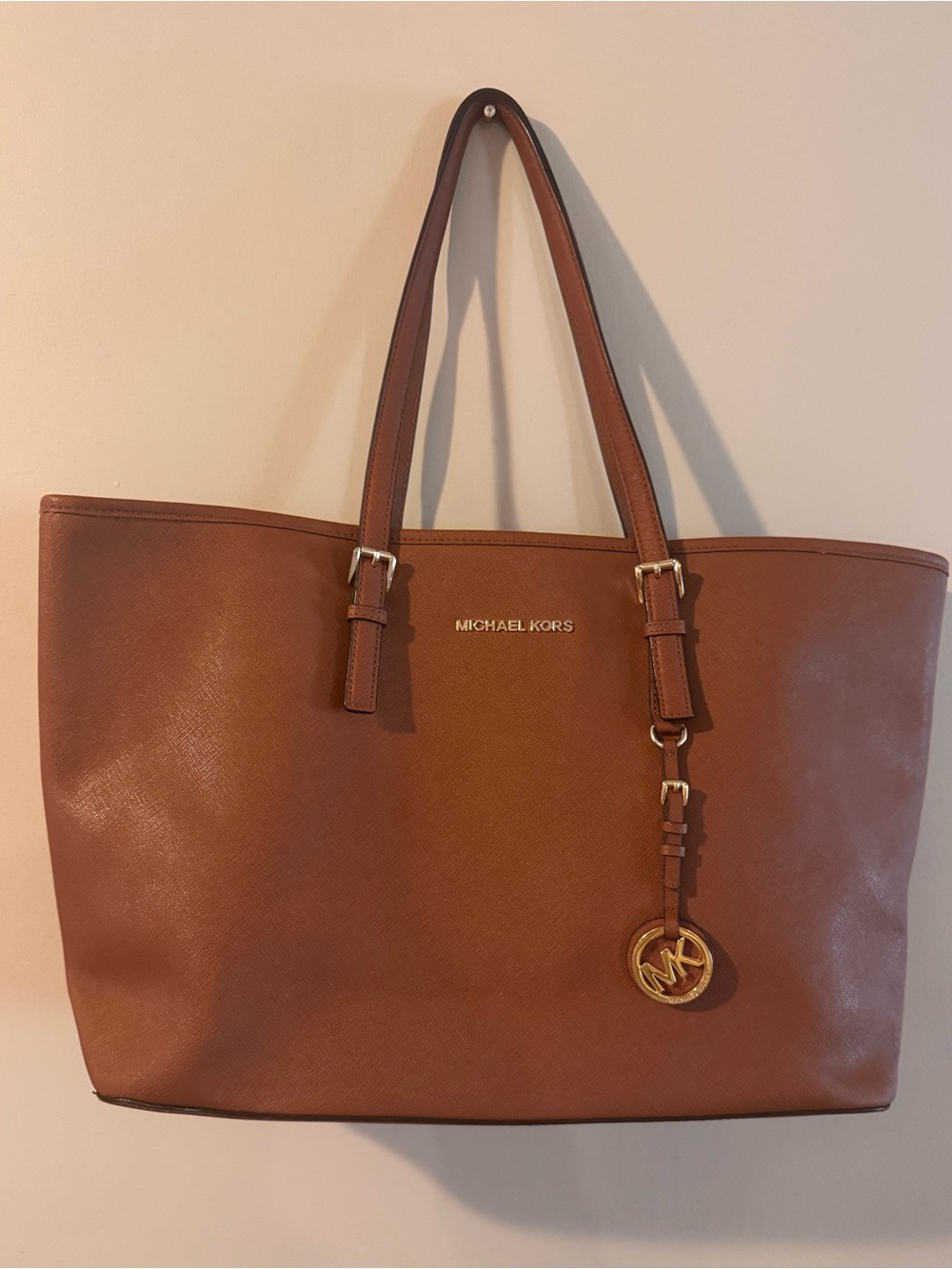 Michael Kors Jet Set Saffiano Leather Laptop Tote Bag